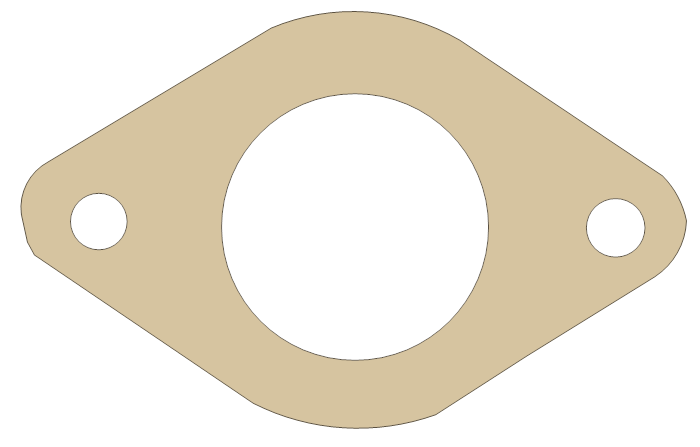 Honda CR125 Gasket gasket outline