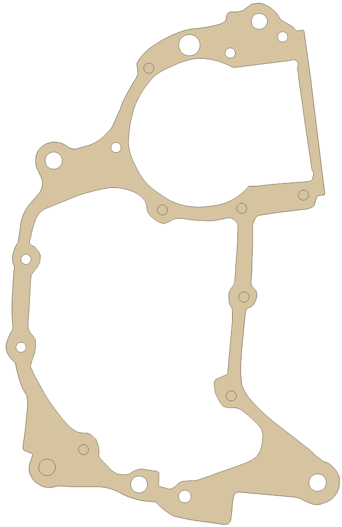 Honda CR125 Center Case gasket outline