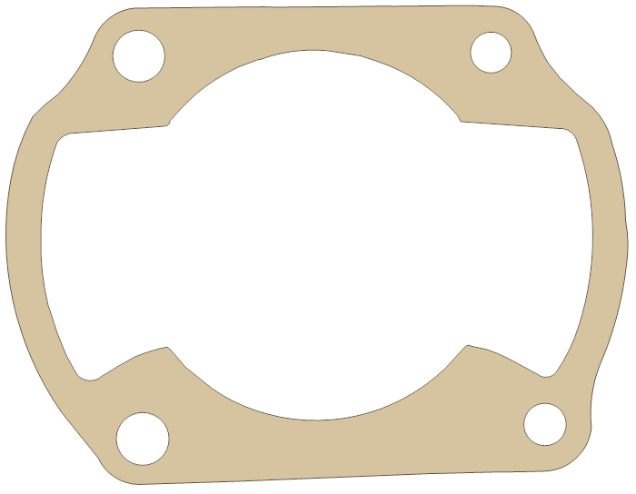 Honda CR125 Base Gasket gasket outline