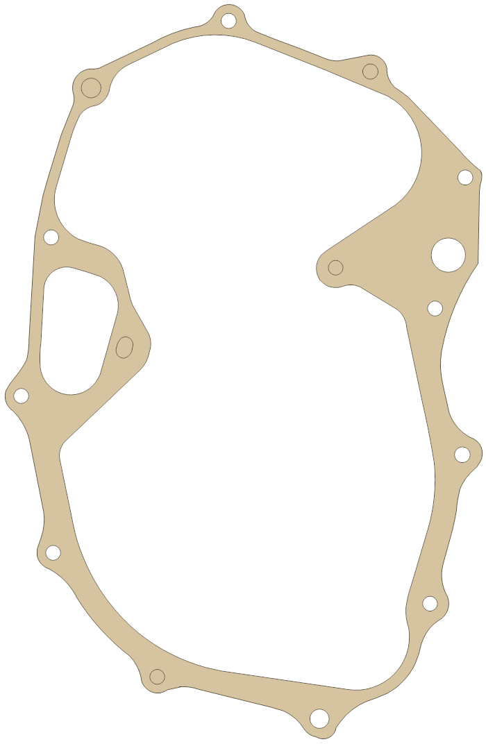 Honda TRX500FE Rear Crankase 2 gasket outline