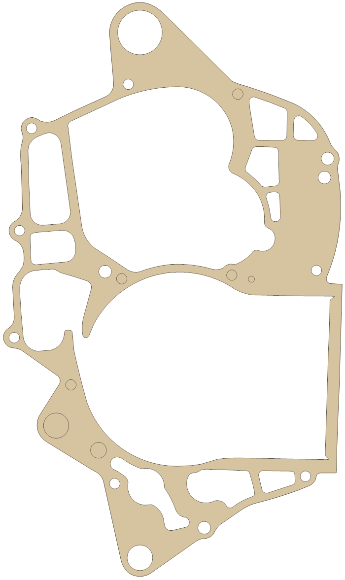 Honda Gasket gasket outline, OEM 11191-HP1-670, A material
