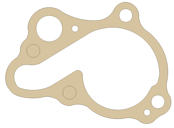 Honda CR85 Water Pump gasket outline