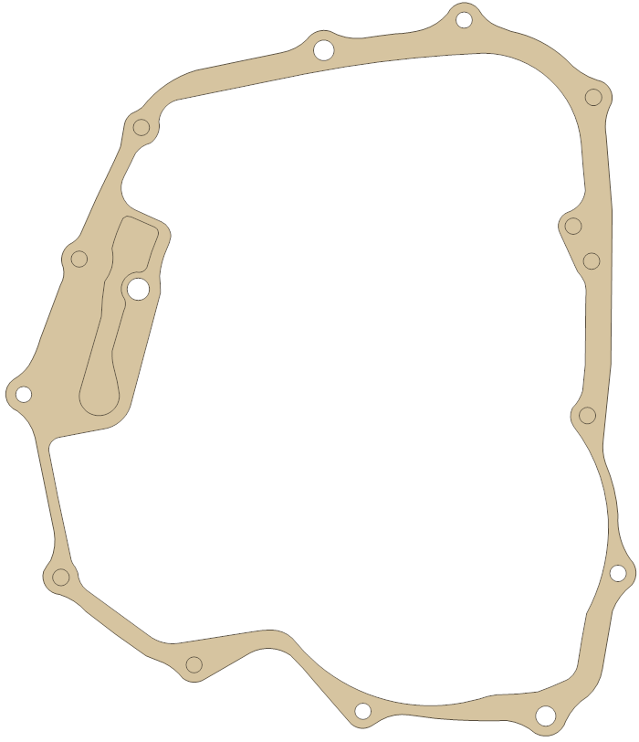 Honda TRX500FE Front Crankcase gasket outline