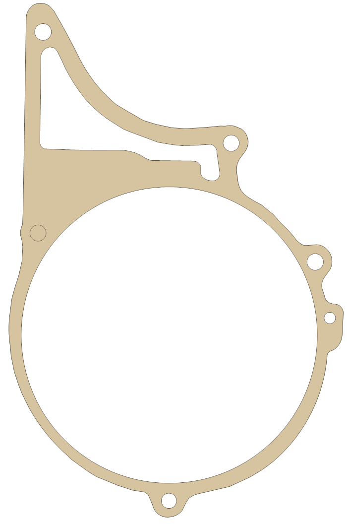 Honda MR175 L. Cover gasket outline