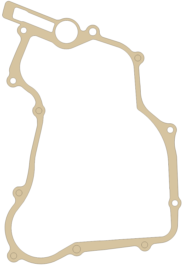 Honda CR125R Right Cover gasket outline
