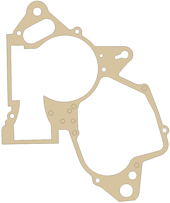 Honda CR125R Crankcase Cover gasket outline