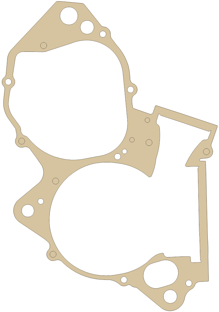 Honda Crankcase Cover gasket outline, OEM 11191-KSK-670, A material
