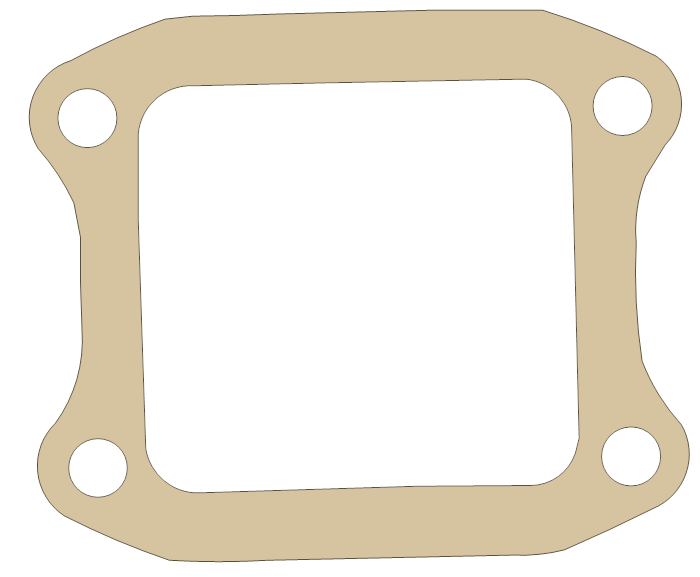 Honda 14132-GBF-B40 gasket outline, OEM 14132-GBF-B40, A material
