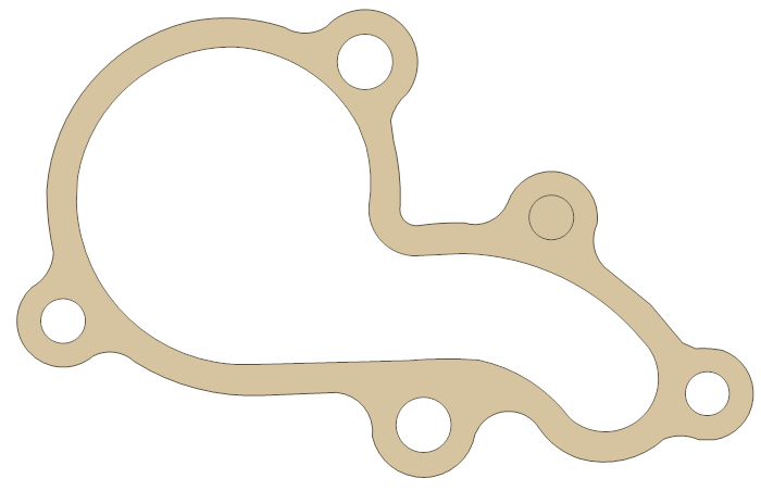 Honda 19229-KSR-730 gasket outline, OEM 19229-KSR-730, A material