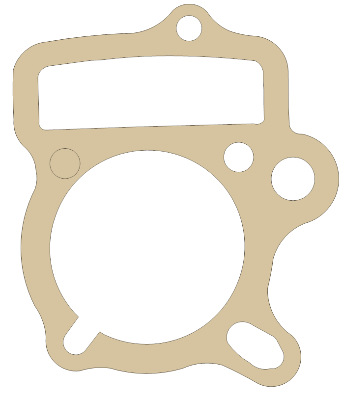 Honda Cylinder gasket outline, OEM 12191-HP2-670, A material