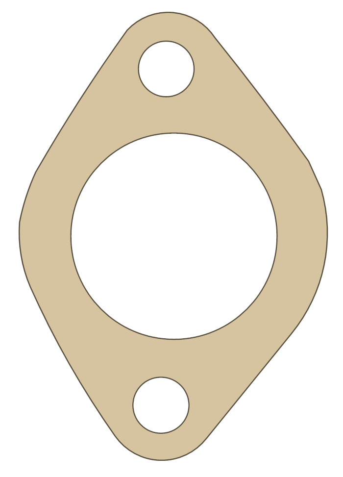 Honda 11357-HM8-000 gasket outline, OEM 11357-HM8-000, A material