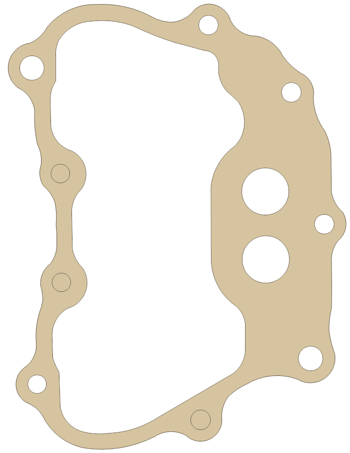 Honda 12315-HN6-010 gasket outline, OEM 12315-HN6-010, A material
