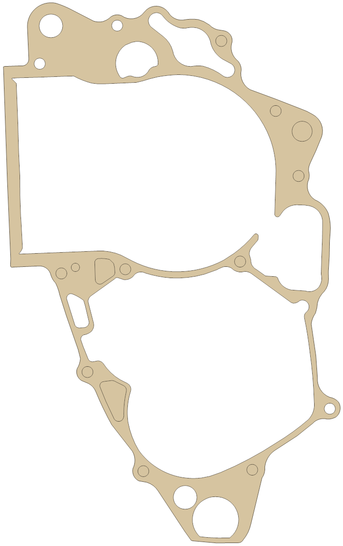 Honda Crankcase Cover gasket outline, OEM 11191-MEN-850, A material