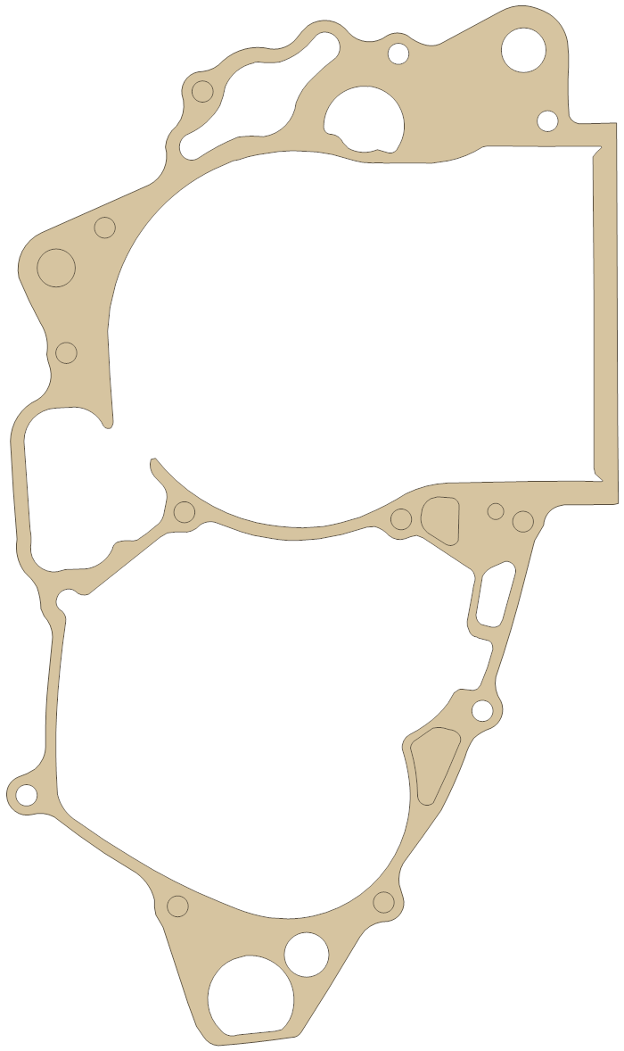 Honda Crankcase Cover gasket outline, OEM 11191-MEN-730, A material
