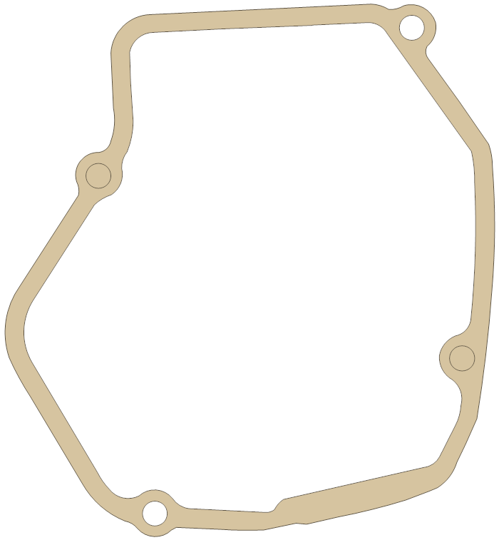 Honda CR125R Left Case Cover gasket outline