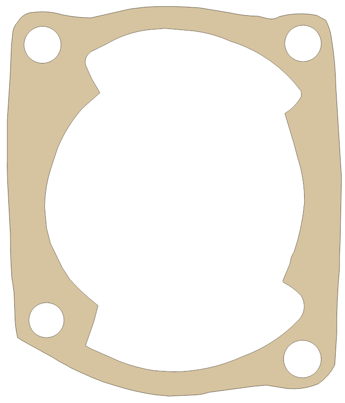 Honda CR125 Cylinder gasket outline