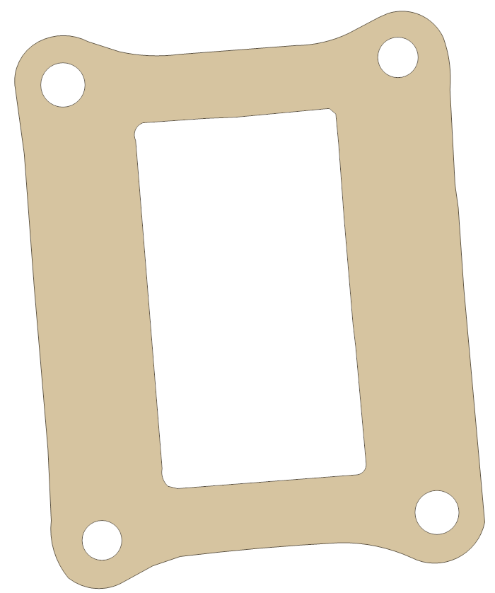 Honda CR125 Reed A gasket outline