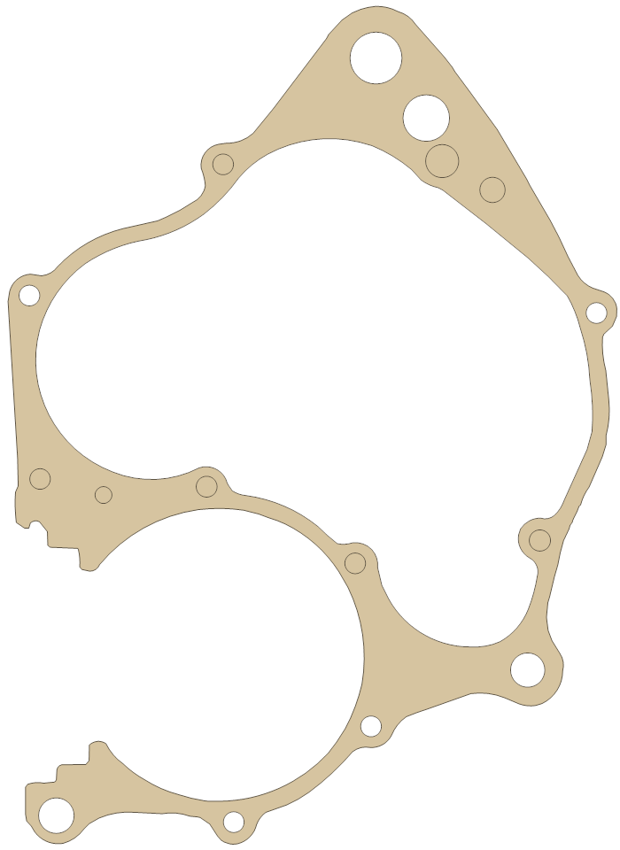 Honda CR125 Crankcase gasket outline