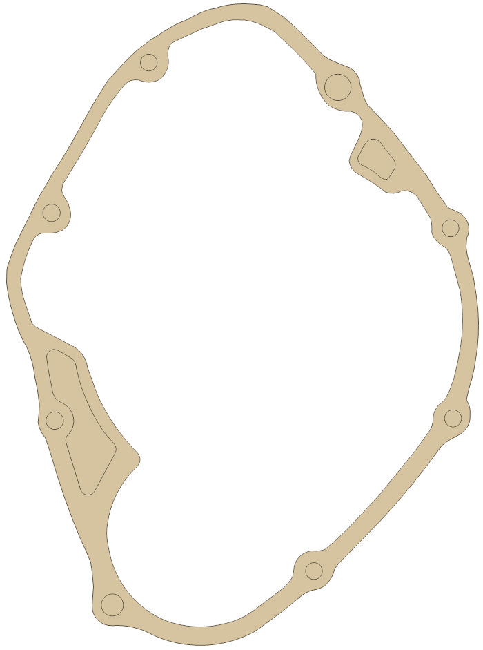 Honda CR125 Clutch Cover gasket outline