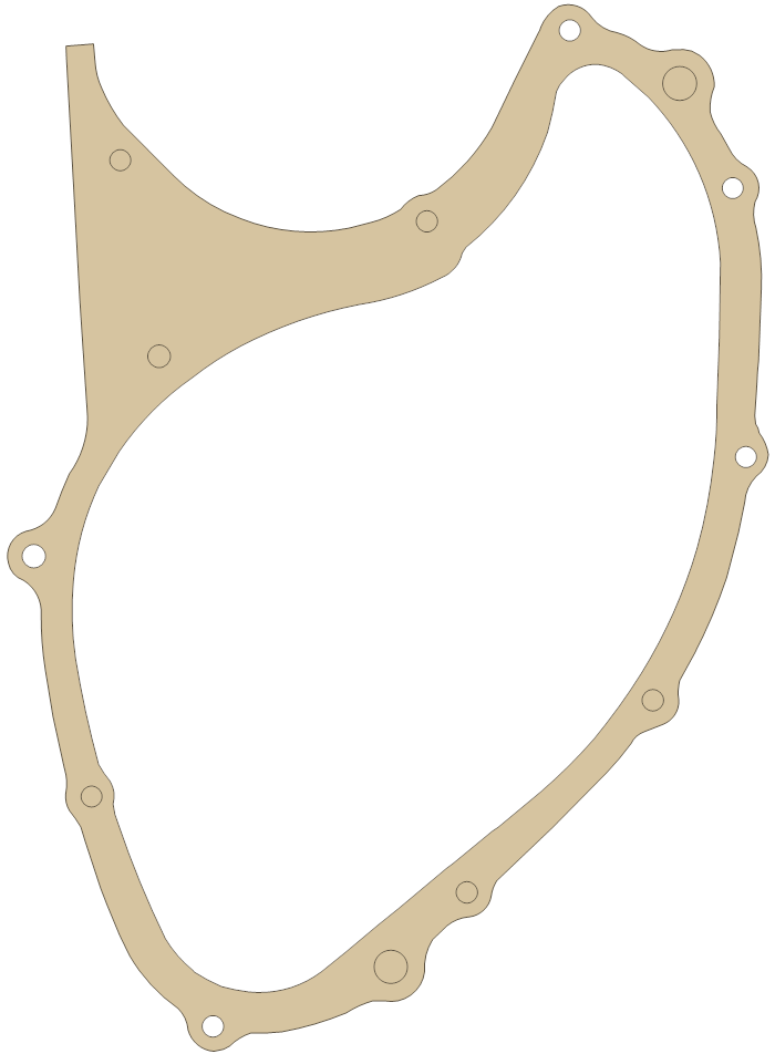 Honda FT500 Starter Cover gasket outline