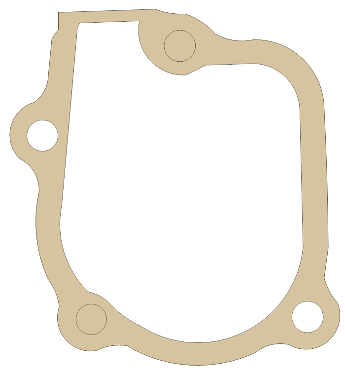Honda CR125R R. Cylinder Cover gasket outline
