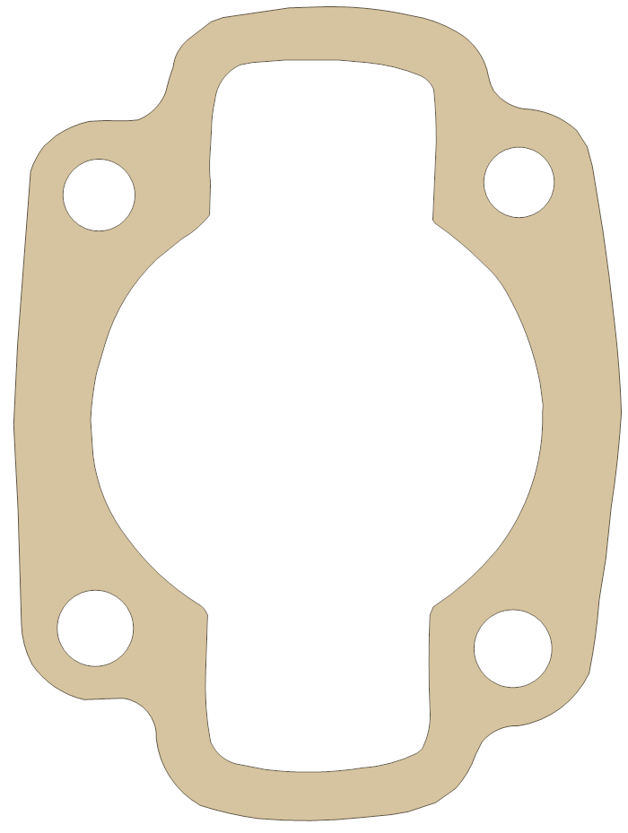 Honda Base gasket outline, OEM 12191-357-020, A material