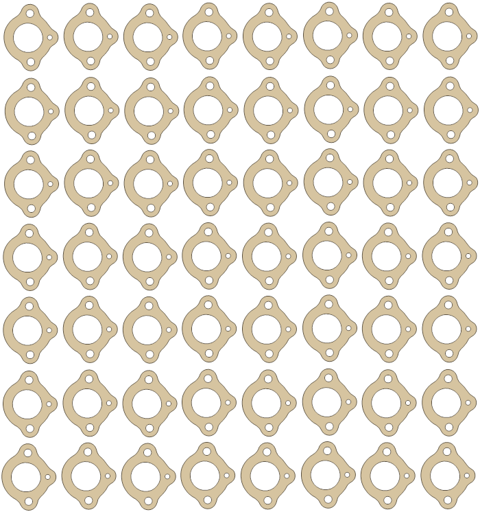 Honda CBR600F2 Chain Tightner Gasket Sheet gasket outline