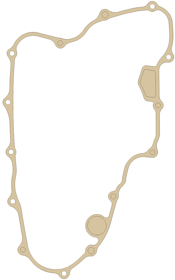 Honda R. Cover gasket outline, OEM 11394-HP1-600, A material