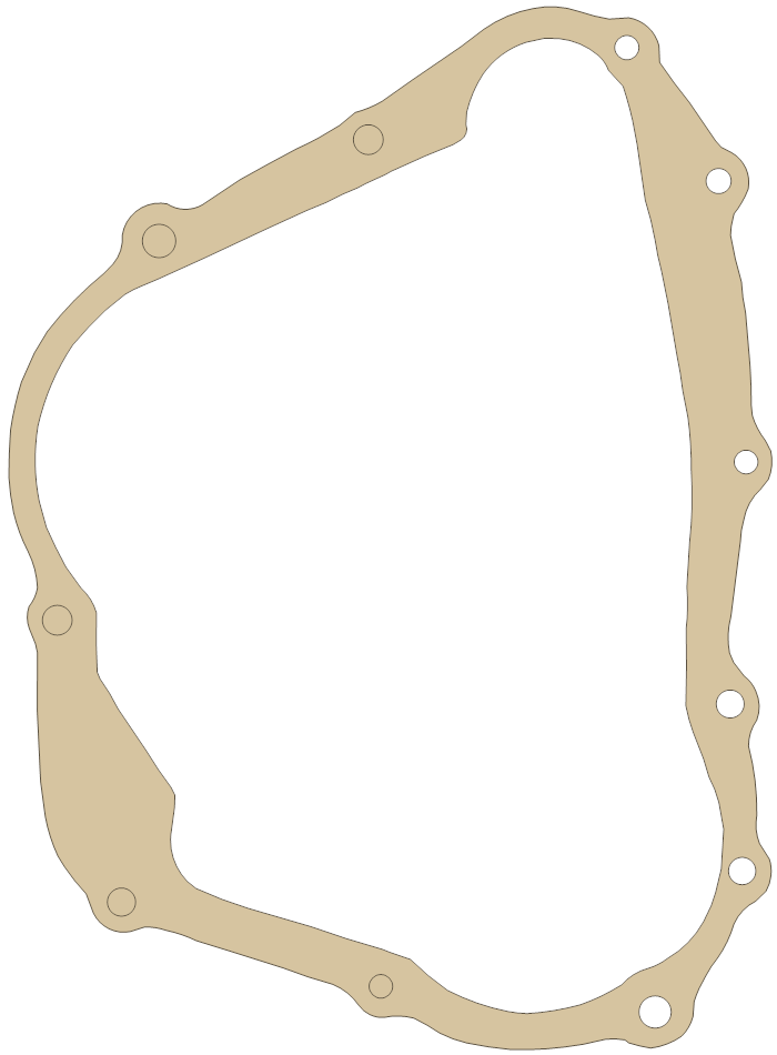 Honda R. CC Cover gasket outline, OEM 11394-083-405, A material