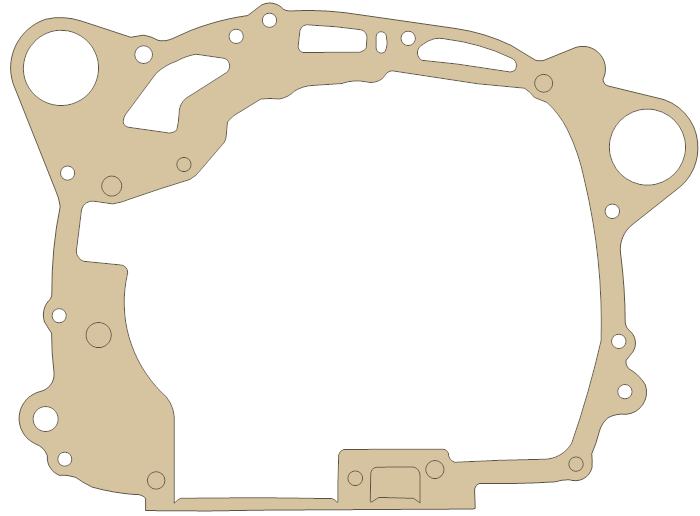 Honda TRX250TM Crankcase gasket outline