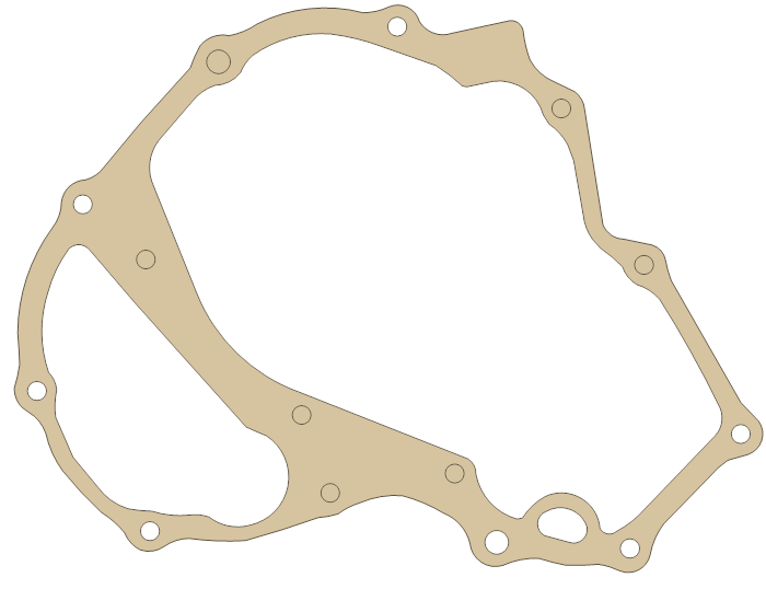 Honda TRX250EX Crankcase Cover gasket outline