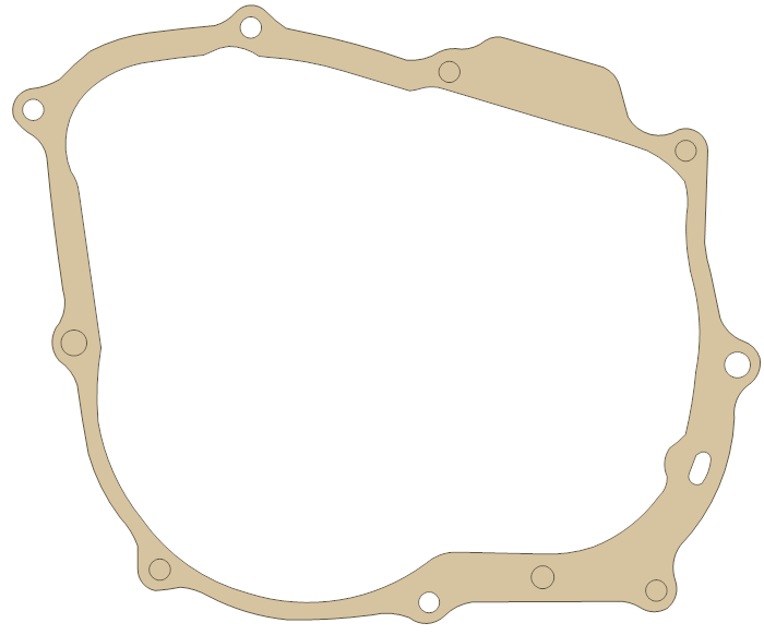 Honda Right Crankcase Cover gasket outline, OEM 11393-KN4-750, A material