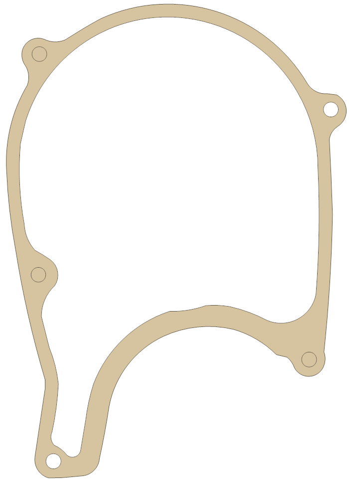 Honda CRF80F Left Crankcase Cover gasket outline