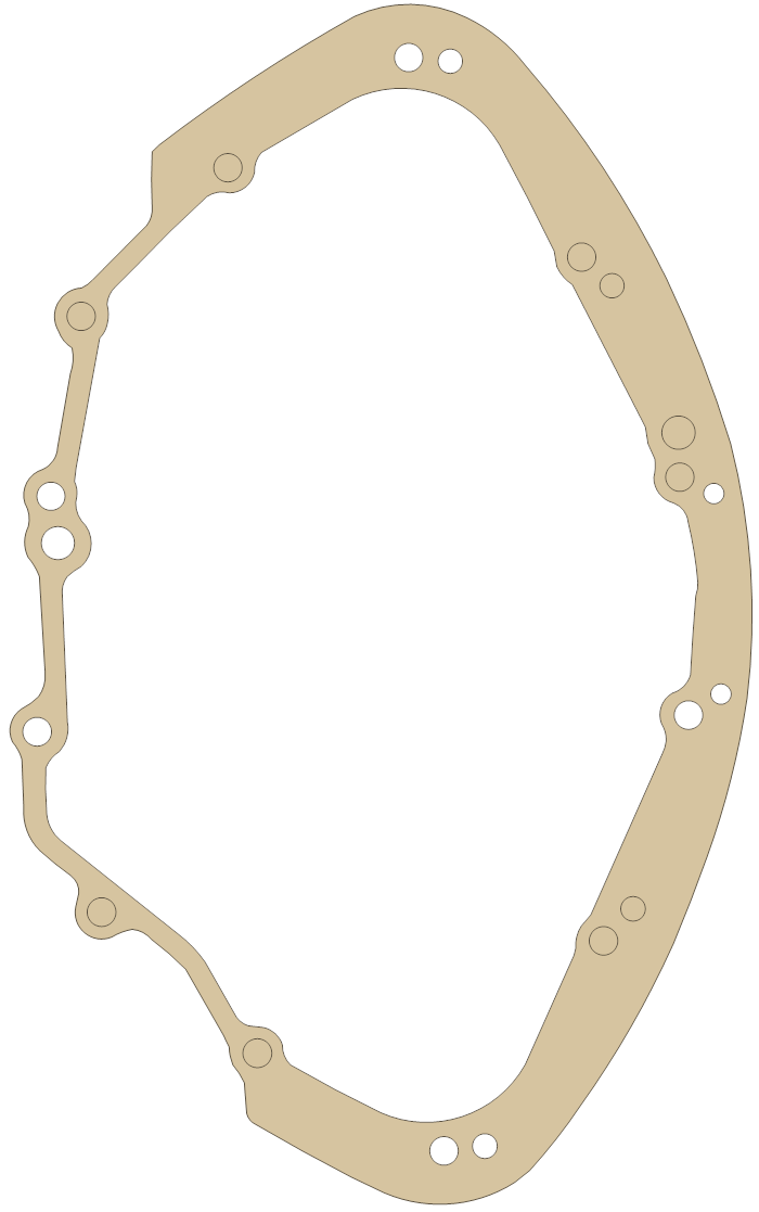 Honda GL1800A Front Cover gasket outline