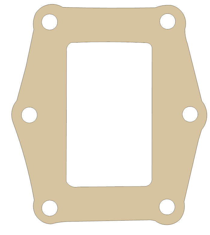 Honda ATC250R Reed Valve B gasket outline