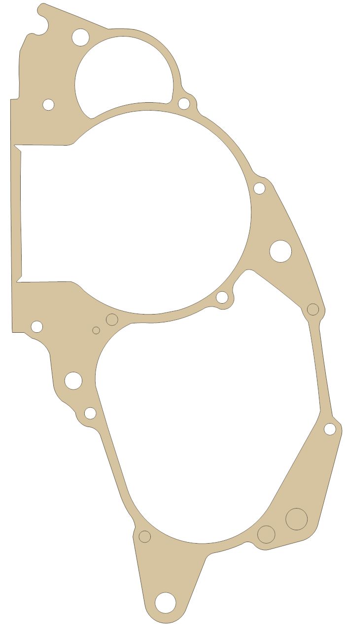 Honda ATC250R Crankcase gasket outline