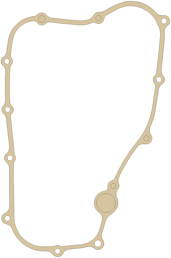 Honda Right Crankcase gasket outline, OEM 11394-KRN-A00, A material