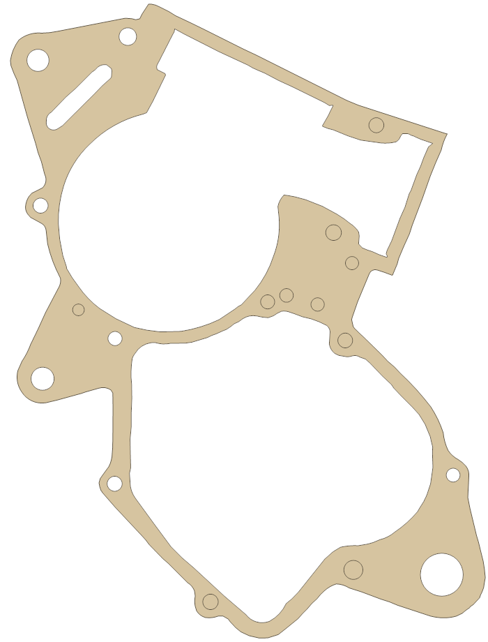 Honda Crankcase gasket outline, OEM 11191-NF4-650, A material