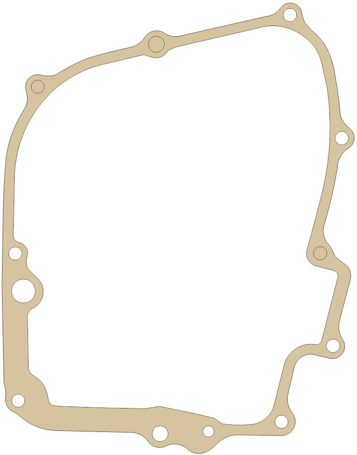 Honda CMX250 Right Crankcase Cover gasket outline