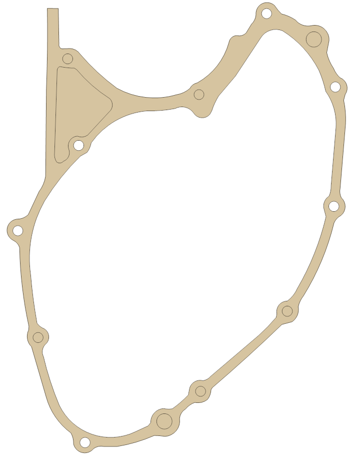 Honda XR250S L. Crankcase Cover gasket outline