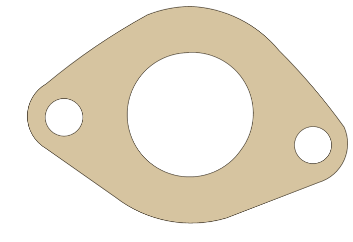 Honda CRF100F Carburetor Insulator gasket outline