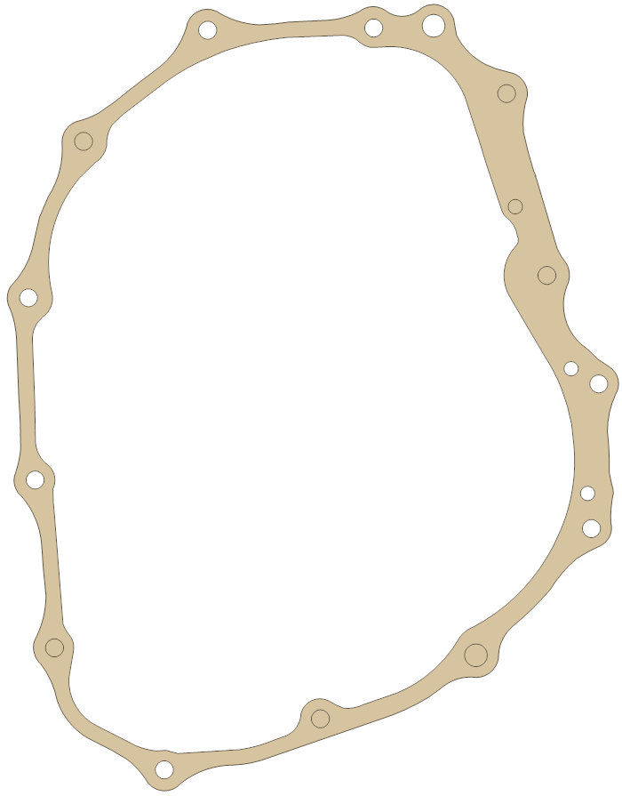 Honda R. CC Cover gasket outline, OEM 11394-HN1-A40, A material