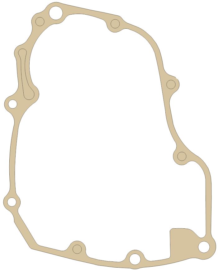 Honda L. CC Cover gasket outline, OEM 11395-MEY-670, A material