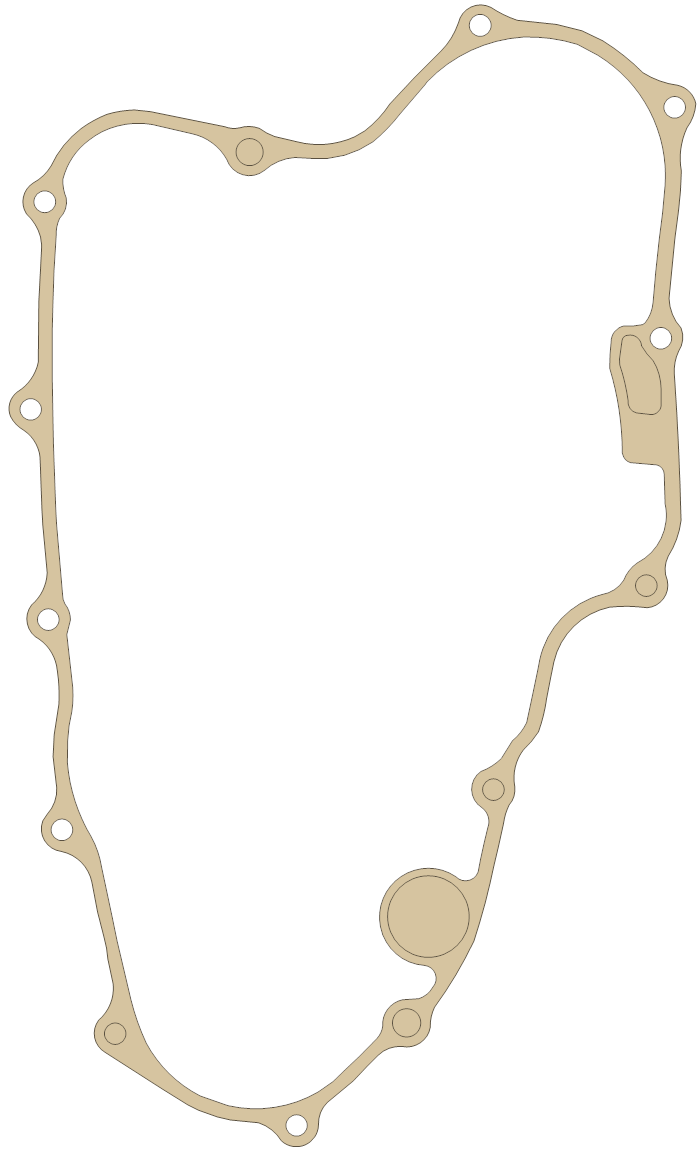 Honda R. CC Cover gasket outline, OEM 11394-MEY-670, A material