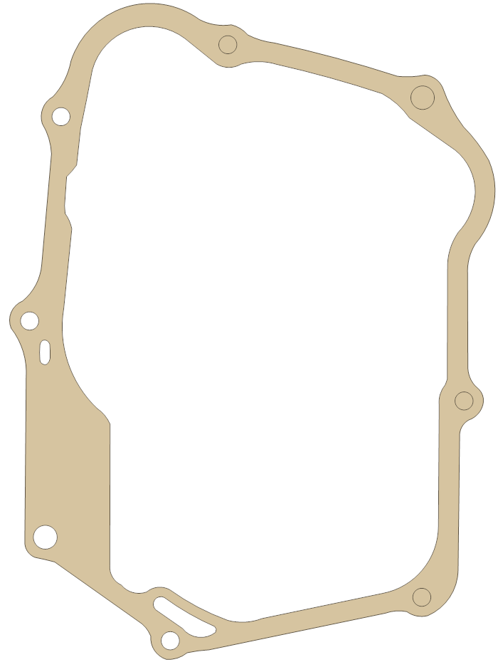Honda R. Crankcase Cover gasket outline, OEM 11394-GW8-680, A material