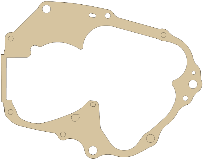 Honda C70Z Crankcase gasket outline