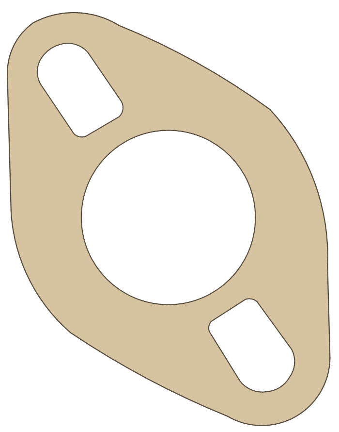 Honda C70ZZ Inlet Pipe gasket outline