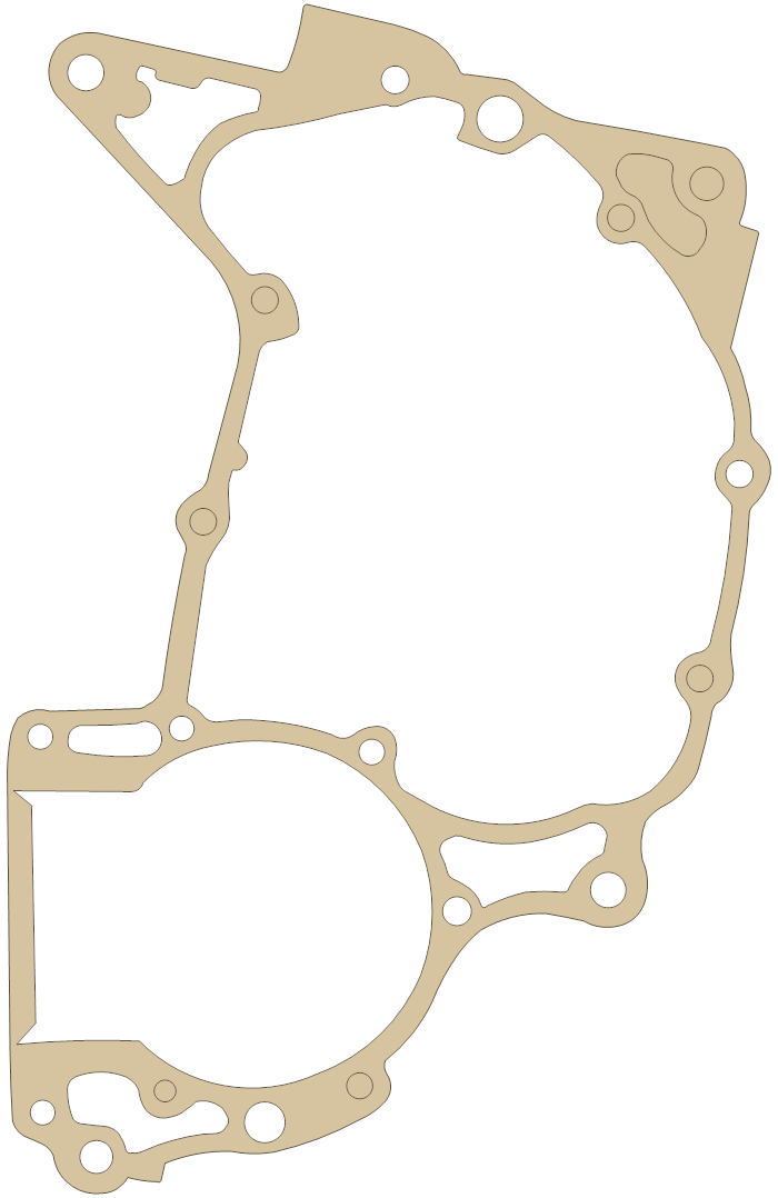 Honda MT125 Crankcase gasket outline