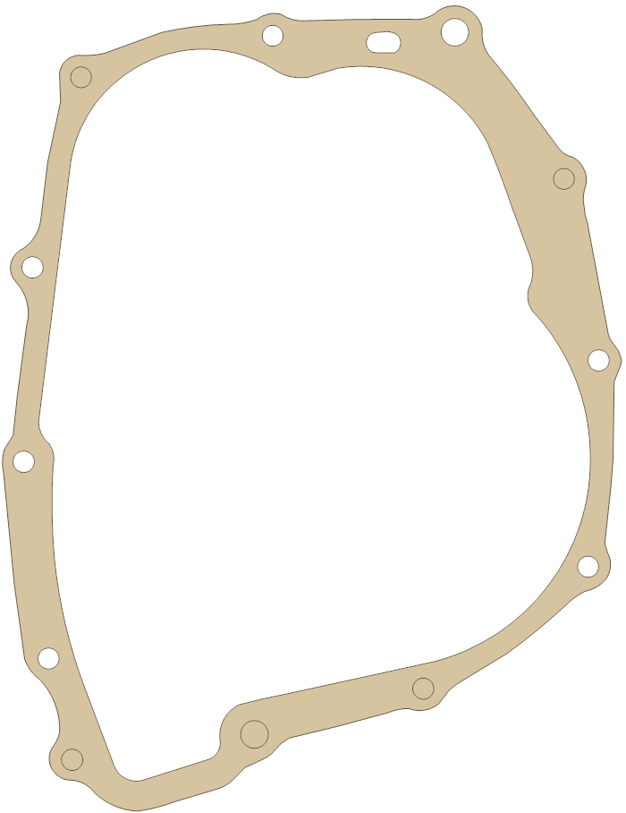 Honda R. Crankcase Cover gasket outline, OEM 11393-439-970, A material