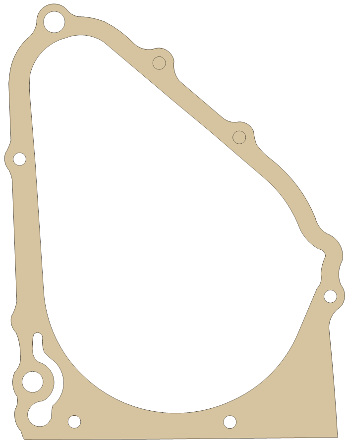 Honda CL360 Left Crankcase Cover gasket outline